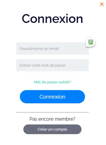 Connexion des membres du GREENLUCK CASINO