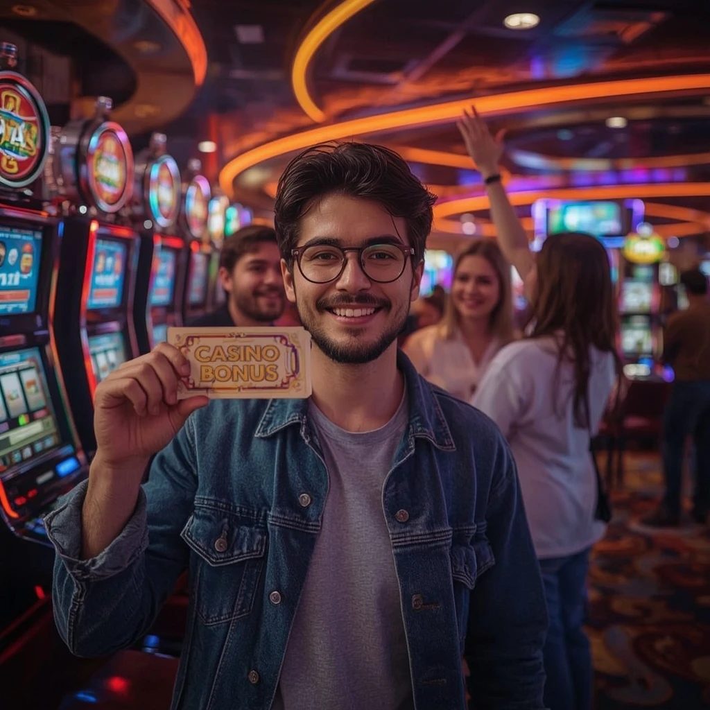 une personne tenant un bonus Greenluck Casino