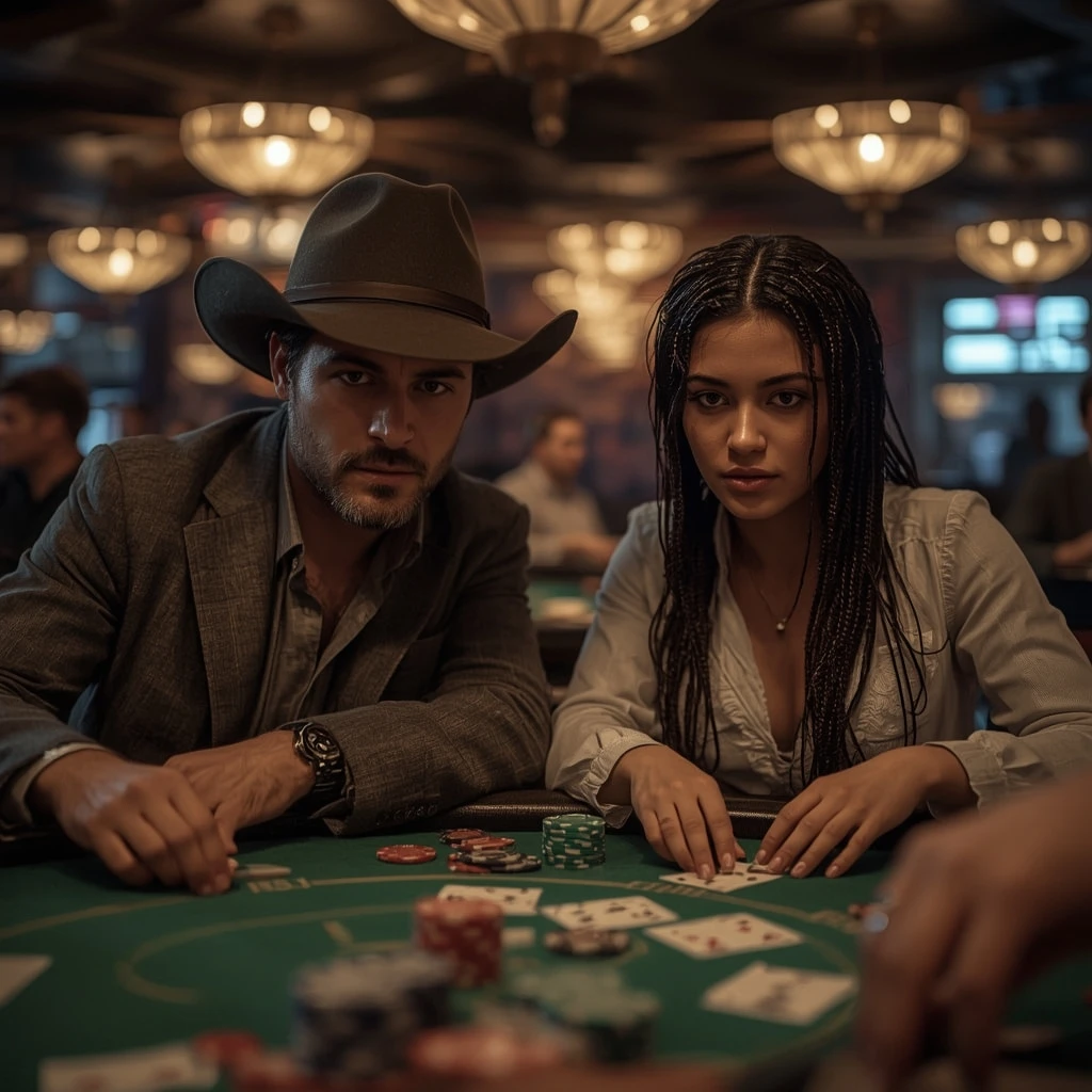 photo de deux joueurs de poker GREENLUCK CASINO
